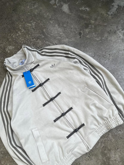 CNY Inspired Suede Jacket for Men & Women | Premium Suede Finish | Chinese Knot Button Streetwear